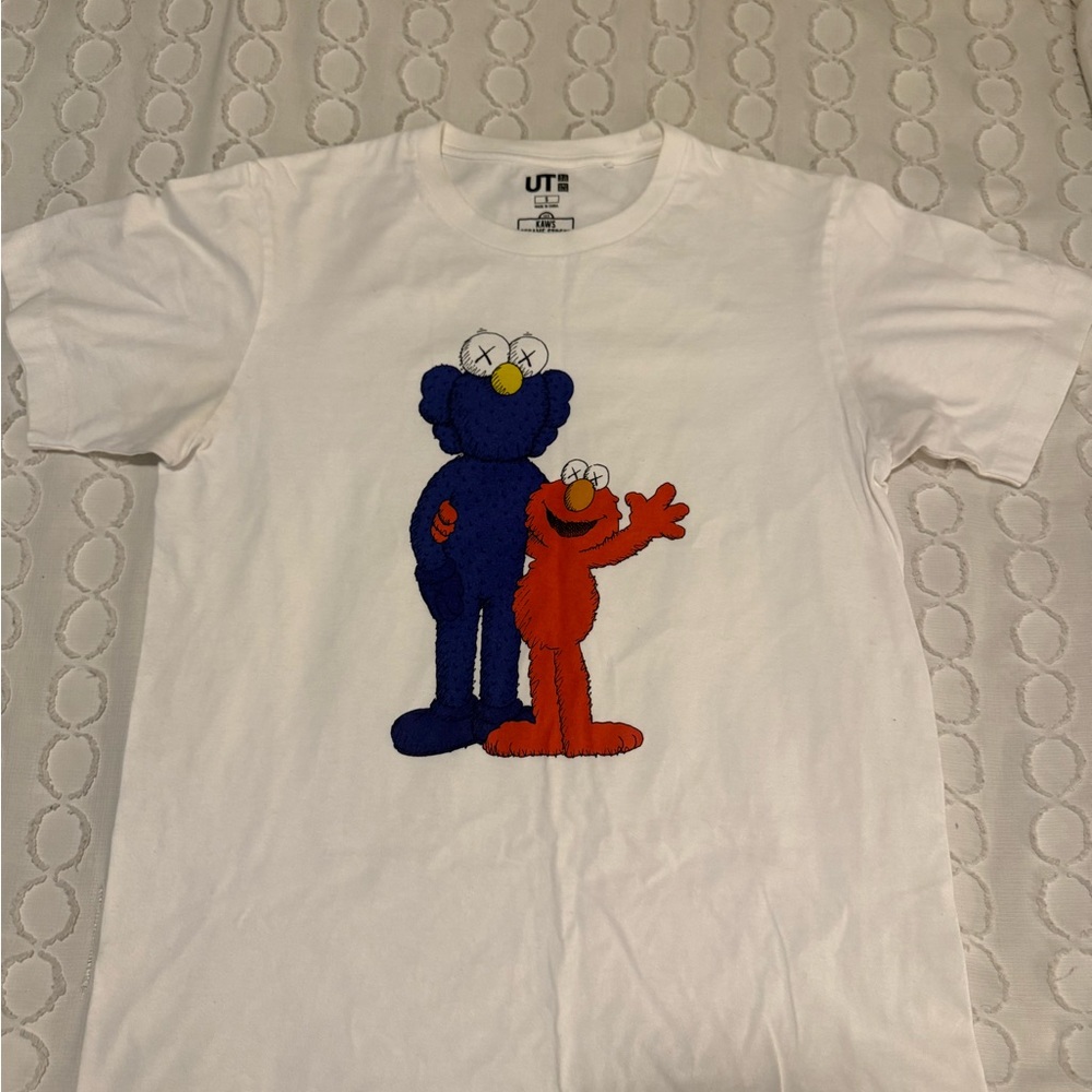 KAWS Kids White Tee with Blue and Red Graphic - Picture 2 of 4